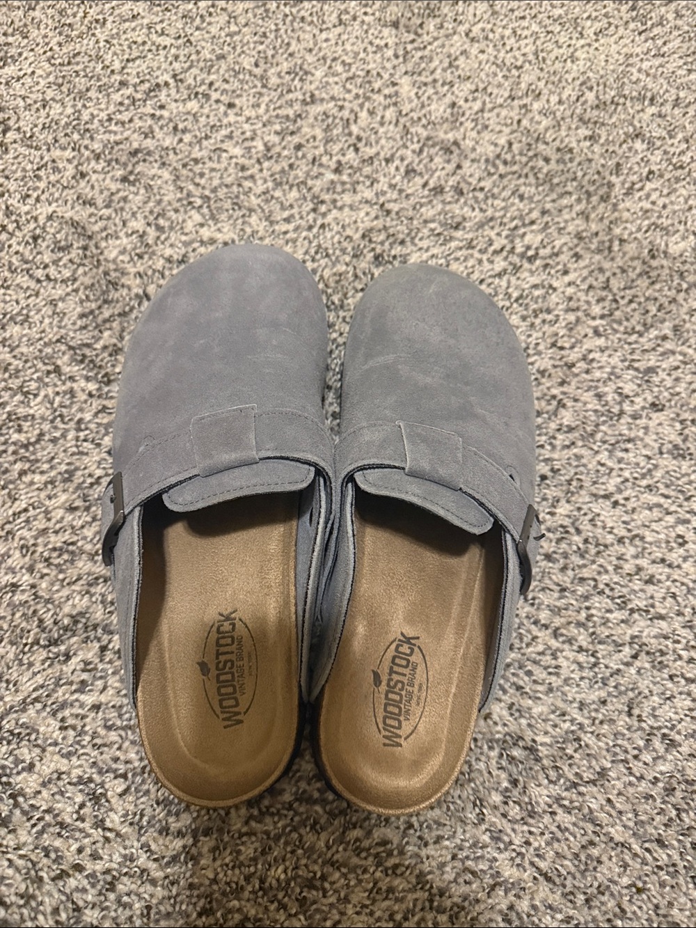 Woodstock Men’s Gray Slip-On Suede Loafers
